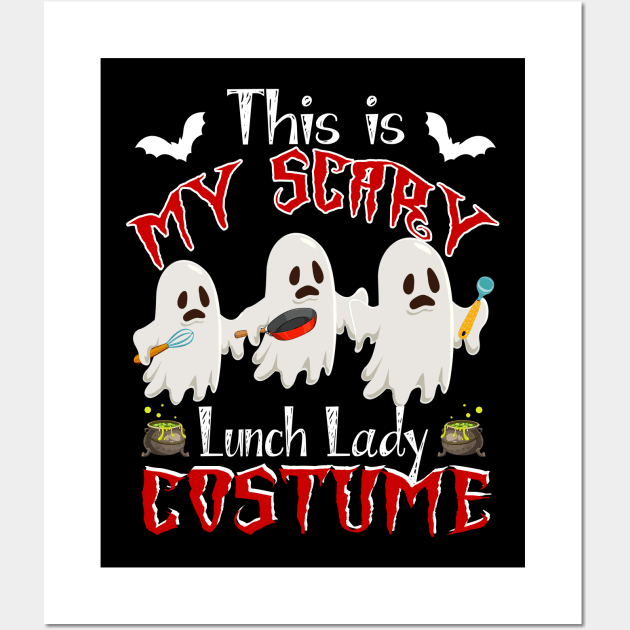 This Is My Scary Lunch Lady Costume Funny Halloween Gift Wall Art by Simpsonfft